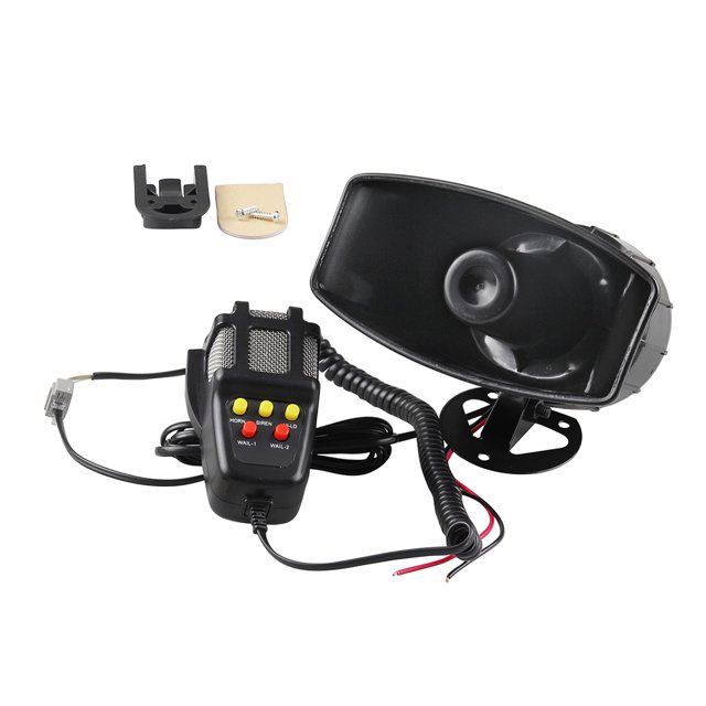 Altavoz De Sirena De Coche De 12V, 300Db, 100W, 5 Tonos, Bocina De Alarma De Coche, Altavoz De Alarma De Coche De Abs De Alto Decibelio Con Función De Grito Para Vehículo, Coche, Camión, Barco Minnieouse VI003862-00