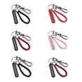 thumbnail image 2 of Car Key Keyring Anti-lost Car Phone Number Steel Buckle car phone Keychain with Braided Rope, Black Red Rope, Black Buckle, 2 of 6