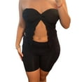 thumbnail image 2 of Lnzyyephy Women's Bandeau Tops, Fashion Sleeveless Solid Color Twist Front Split Tube Tops, 2 of 7