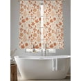 thumbnail image 5 of Sheer Curtains 72 Inches Long 2 Panels, Wildflower Abstract Maple Leaf Rod Pocket Curtain Voile Draperies, Country Orange Floral Light Filtering Window Treatment for Living Room Kitchen Bedroom, 5 of 8