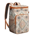 thumbnail image 1 of Geometric Pattern Cooler Backpack – Waterproof Insulated Backpack Cooler with Minimalist Style, Leak-Proof Design for Beach Days, Office, and Travel, 1 of 6