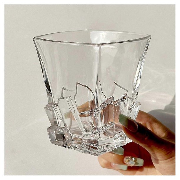 Artistic Wine Glass Ice Cube Cup Light Luxury Water Whiskey Home (Transparent, 300 ml / 10.15 oz) Transparent 300 ml / 10.15 oz Ref: 4561