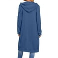 thumbnail image 5 of Resicozy Womens Long Tunic Hoodies Oversized Hooded Zip Up Solid Color Sweatshirt Casual Pullover Hoodies Cute Trendy Sweaters Blue S, 5 of 6