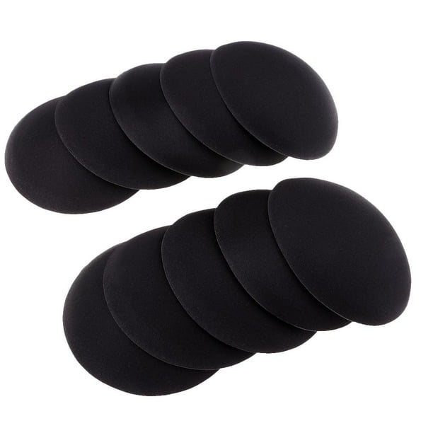5 pares de insertos de sujetador redondos útiles, almohadillas transpirables de repuesto para traje de baño para mujer 5 pares negro