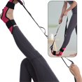 thumbnail image 4 of 1 correa de yoga rosa, correa para esterilla de yoga, estirador de piernas de fitness con movimiento de correa de pierna, estiramiento de pies con movimiento flexible para fascitis plantar Rojo Verde, 4 of 5