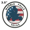 thumbnail image 2 of Marble Falls, Texas ATV / OHV American Flag 3.5 Inch Iron Or Sew On Embroidered Fabric Badge Patch Extreme Sports Iconic Series, 2 of 2