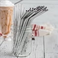 thumbnail image 4 of Reusable Stainless Steel Straws,10 Pack 8" Ultra Long Reusable Metal Drinking Straws with Cleaning Brush for Tall Tumblers, 4 of 6
