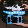 thumbnail image 6 of Roller Shoes with Wheels for Boys Girls Kids Skates Sneakers LED Light Up Rechargeable Sport Sneaker for Boys, 6 of 14