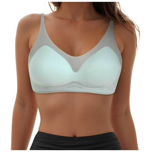 Strapless Push Up Bras for Women Womens Seamless Bras No Underwire V Mesh Comfort Bralette Full Coverage Push Up Everyday T-Shirt Bra