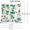 thumbnail image 2 of GZHJMY Decorative Throw Pillow Covers Set of 2, Golden Eucalyptus Leaves Soft Pillow Cases, Square Cushion Cases Pillowcases for Sofa Bed Couch Car Home 20"x20" Home Decor, 2 of 5