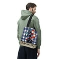 thumbnail image 3 of Patriotic Scottish Terrier 4th of July Independence Paws All Over Print 3D Canvas Tote Bag Scottie Dog Lover Gifts Reusable Handbag - 02010, 3 of 5