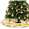 thumbnail image 3 of GZHJMY Multicolor Dinosaurs in Forest Christmas Tree Skirt 30" for Indoor Outdoor Holiday Party Office Store Cupboard Decoration, 3 of 5