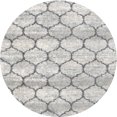 thumbnail image 1 of Ahgly Company Machine Washable Indoor Round Contemporary Dark Goldray Area Rugs, 3' Round, 1 of 7