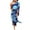Blue, variant on TSADFHJI Sequin Skirts for Women Midi Womens Floral Print One Shoulder Ruched Short Dress Butterfly Sleeve Asymmetrical Hem Wrap Front Party Dresses Xl Black