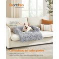 thumbnail image 2 of Cama para Perros, Funda Protectora para Sofá, 80 x 75 x 16 cm, Tela de Felpa, M, para Perros Pequeños y Medianos,Gris Ombré, 2 of 5
