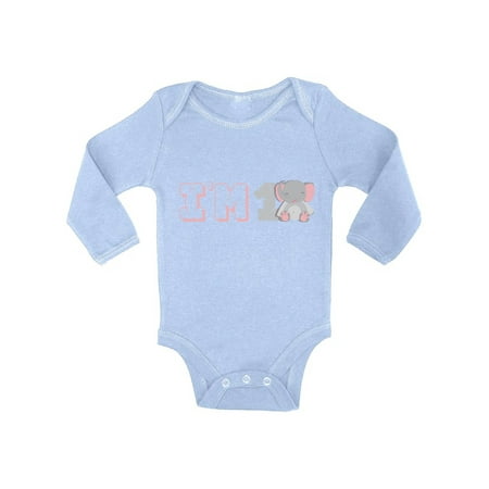 

Awkward Styles Elephant One Piece 1st Birthday Baby Bodysuit Long Sleeve Baby Shower Gifts Elephant Birthday Party Cute Gifts for 1 Year Old Elephant One Piece Top for Newborn Baby 1st Birthday Party