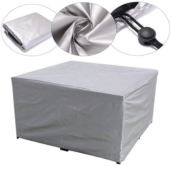 Nvzi -b Outdoor Furniture Covers,Waterproof, Anti-UV, Rip-Proof, Fade Resistant Material Courtyard Furniture Covers 47*47*29inch (Silvery)