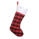 thumbnail image 1 of Bolsa de regalo de calcetín de Navidad, adorno colgante para el hogar, accesorios colgantes para festivales, calcetines de Navidad a cuadros de Kits de decoración para fiestas Negro rojo Largo Bewildely HA070257-01, 1 of 6