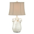 thumbnail image 2 of Regency Hill Sofia Rustic Country Cottage Accent Table Lamp 22" High Crackled Ivory Glaze Ceramic Beige Bell Shade for Bedroom Living Room House Home, 2 of 8