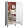 thumbnail image 1 of Ropero Closet Madesa Luke 2 Puertas 1 Espejo y Pies Blanco, 1 of 7