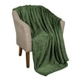 thumbnail image 2 of BNM Fleece Diamond Fluffy Blanket, King, Green, 2 of 8