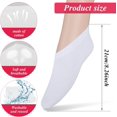 thumbnail image 2 of 10-Pack White Spa Cotton Socks, Reusable Hydrating Socks, Cotton Blend Breathable Foot Mask Sleeves for Dry, Cracked Feet Relief, Overnight Moisturizing Foot Care, Home SPA Therapy, 2 of 2