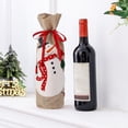 thumbnail image 3 of XWSHYW Otros Accesorios Exteriores Fundamentos de Navideña En Forma de Anciano y Muñeco de Nieve para Vino, para Mesa de Comedor, Bolsa para Botellas de Vino, Bolsa para Vino, Fondos Navideños para B, 3 of 5