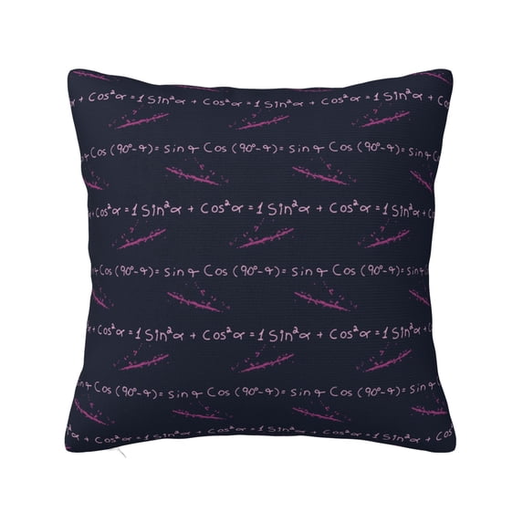 ZICANCN Mathematics Trigonometry Doodles Decorative Throw Pillow Covers, Bed Couch Sofa Decorative Knit Pillow Covers for Living Room Farmhouse 16"x16"