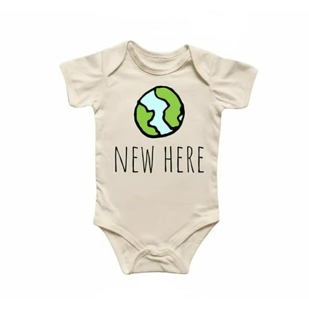 New Here Homecoming Earth Newborn Baby Bodysuit
