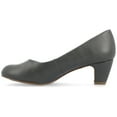 thumbnail image 2 of Journee Womens Luu Comfort Insole Round Toe Low Block Heel Pumps, Widths Available, 2 of 9