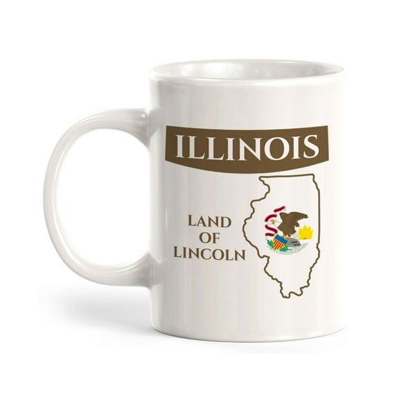 Designs ByLITA Illinois: Land of Lincoln 11oz Plastic Coffee Mug | State Pride Collection