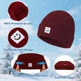 thumbnail image 5 of Bocaoying 4 Pack Beanie Hats for Men Women, Unisex Knitted Hat with Smile Face, Soft Warm Winter Thick Cuffed Knit Hat for Gifts, 5 of 8