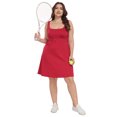 thumbnail image 2 of HDE Womens Plus Size Tennis Athletic Workout Dress with Built-in Shorts & Bra Red - 18, 2 of 6
