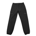 thumbnail image 4 of BODOAO Casual Women's Solid Cargo Pants Belt Casual Zipper Pocket Without Design Color Yoga Pants Women's Mid Waist Skinny Jogger Flap Pocket Motorcycle Western Cargo Pants Slim Fit Jeans Black S, 4 of 4