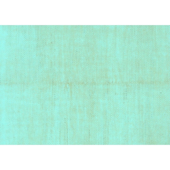 Ahgly Company Indoor Rectangle Solid Light Blue Modern Area Rugs, 2' x 4'