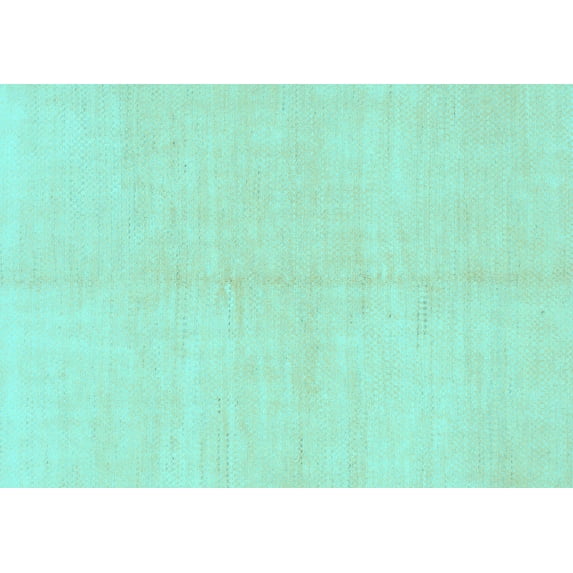 Ahgly Company Indoor Rectangle Solid Light Blue Modern Area Rugs, 8' x 10'