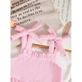 thumbnail image 4 of PureChapter Toddler Girls Striped Straps Crop Top & Layered Ruffle Skirt Set 2-Piece Summer Clothes, 4 of 8