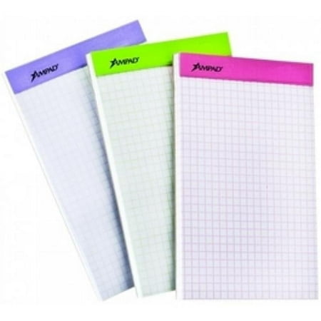 TOPS 20-282 Double Sheet Graph Pads, White - Pack of 12