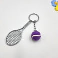thumbnail image 3 of Llavero de raqueta de tenis, llavero de novedad deportiva verde, regalos colgantes de mini pelota de tenis, colores surtidos, 3 of 8