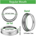 thumbnail image 4 of 100 Pieces Canning Jar Lids and Bands Set Split-type Lids with Silicone Seals Rings Leak Proof and Secure Canning Jar Caps (70mm, Silver, Bands + Lids), 4 of 7