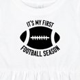thumbnail image 4 of Inktastic It's My 1st Football Season Girls Baby Dress, 4 of 5
