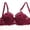 🔥 Wine, variant on Everyday Bras Lace Bras for Women Sports Bra Front-Closure Lace-Trim Wireless Adjustment Bra Breathable Seamless Stitching Contour Lift Side-Gathering Support Easy-On Design Comfortable Daily