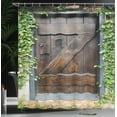 thumbnail image 4 of Ambesonne Rustic Shower Curtain, Spanish Style Garden, 69"Wx75"L, Brown Green, 4 of 5
