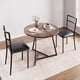 thumbnail image 3 of Ambiente acogedor y vintage - Mesa de comedor redonda de 3 piezas para 2 personas - Mesa y sillas tapizadas, diseño compacto - Perfecto para apartamentos, estudios u oficina, 3 of 8