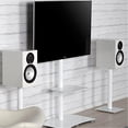 thumbnail image 4 of SONOROUS PL-2810 Modern TV Floor Stand Mount/Bracket with Tempered Glass Shelf for Sizes up to 65" (Steel Construction) - Black, 4 of 5