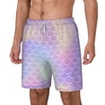 thumbnail image 2 of Balery Fish Scale1 Mens Swim Trunks Swim Shorts for Men Quick Dry Inseam Beach Shorts with Compression Liner Pocket-X-Large, 2 of 9