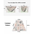 thumbnail image 6 of Waterfall Valances for Windows, Coral Pink Grey Coastal Kitchen Sheer Valance Curtains, Summer Beach Starfish Coral Nautical Rustic Rod Pocket Swag Valances for Living Room, 47.2"x38.5", 2 Panel, 6 of 8
