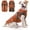 Orange, variant on HQREA Winter Dog Coat with Harness Reflective Dog Vest Jacket Cold Weather Pets Clothes for Small Medium Dogs