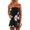 Black, variant on Gyexs Strapless Jumpsuits for Women Boho Floral Summer Casual Rompers 2026 Beach Vacation Clothes, Black Size XS