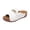 White, variant on Women's Sandals,Wedge Sandals,Walking Sandals Women,Summer Shoes for Women,Cute Sandals for Women,Womens Metal Buckle Sandals Cork Slides Open Toe Slippers Summer Shoes,Black,5.5